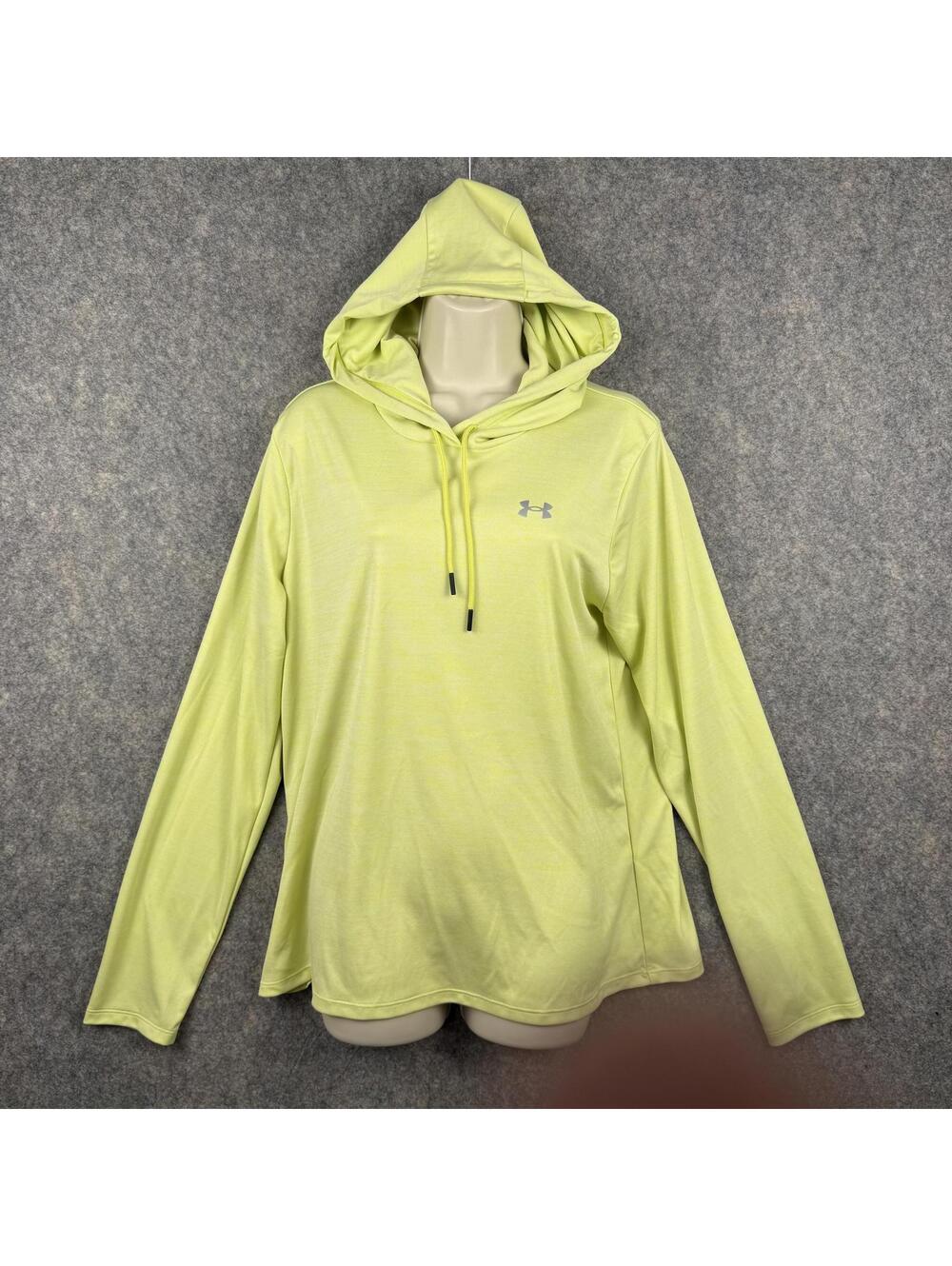 Under Armour Women’s Loose Running Lightweight Hoodie Pale Yellow Large NWT 182